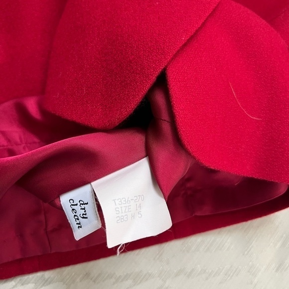 Vintage Pendleton Red Virgin Wool Blazer Jacket Size 14 - Picture 4 of 6